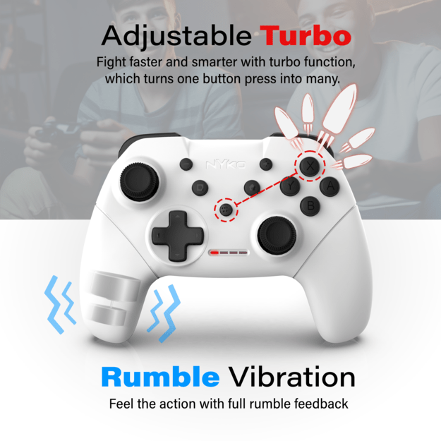 Nyko Mini Wireless Core Controller - White For Switch