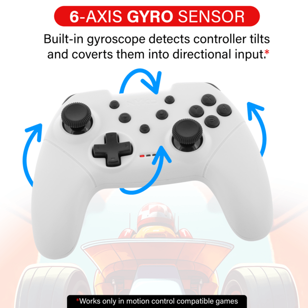 Nyko Mini Wireless Core Controller - White For Switch