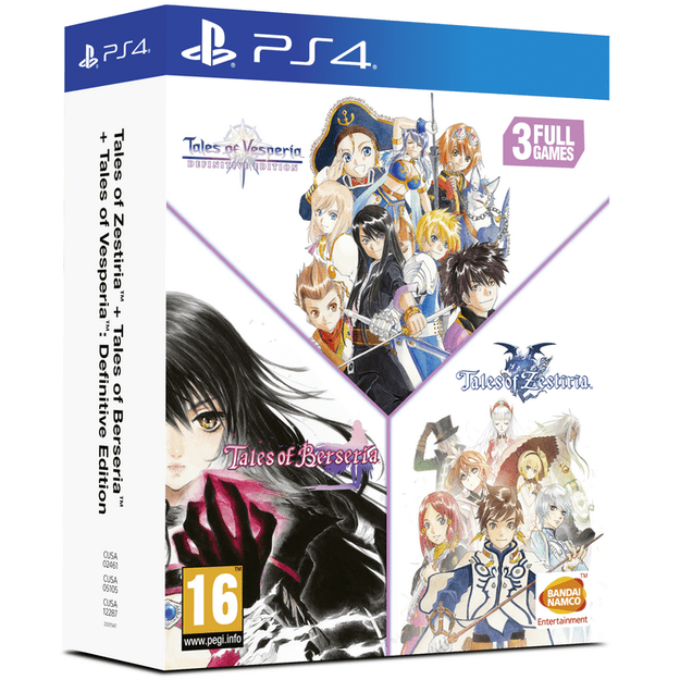 Tales of Vesperia + Tales of Berseria + Tales of Zestiria Compilation
      
        - PlayStation 4