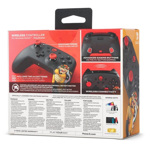 PowerA Wireless Controller - Bowser /Nintendo Switch
