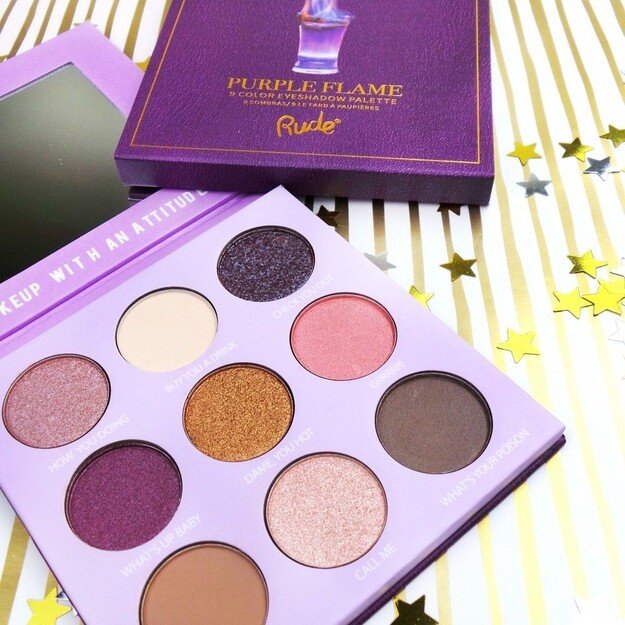 Rude Cosmetics - Cocktail Party 9 Eyeshadow Palette 11,25 gr. - Purple Flame