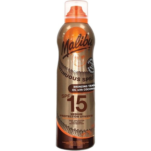 Malibu - SPF15 Bronzing Oil with Coconut Spray 175 ml