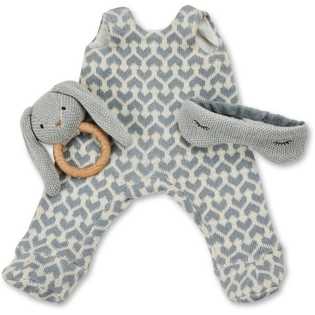 Smallstuff - Doll Clothing Jumpsuit w. Sleeping Mask And Rattle