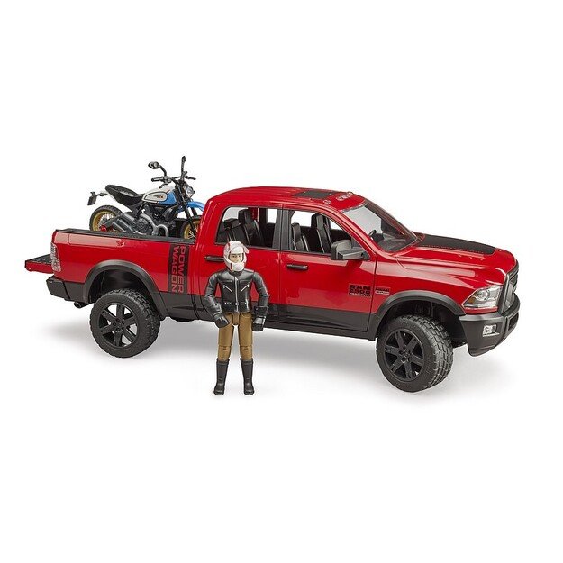 Bruder - RAM 2500 Power Wagon w/Scrambler Ducati Desert Sled & Driver (02502)