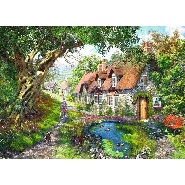 Ravensburger - Puzzle 1000 -  Flower Hill Lane (10216777)