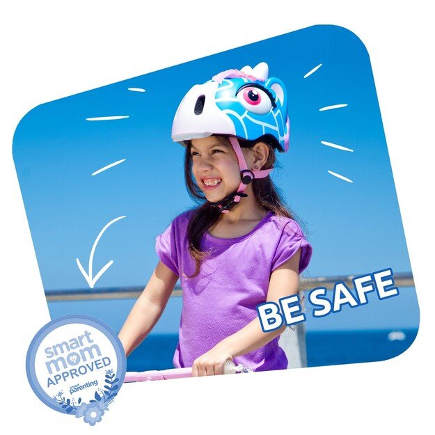 Crazy Safety - Giraffe Bicycle Helmet - Blue (100401-01-01)