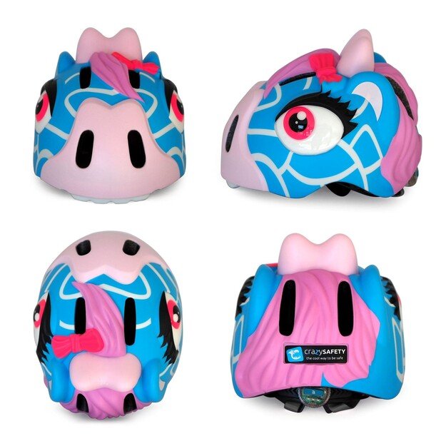 Crazy Safety - Giraffe Bicycle Helmet - Blue (100401-01-01)