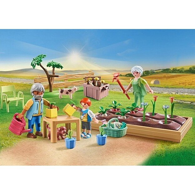 Playmobil - Idyllic vegetable garden with grandparents (71443)