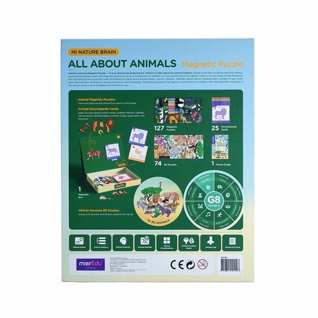 mierEdu - Magnetic Learning Box - All About Animals - (ME093)