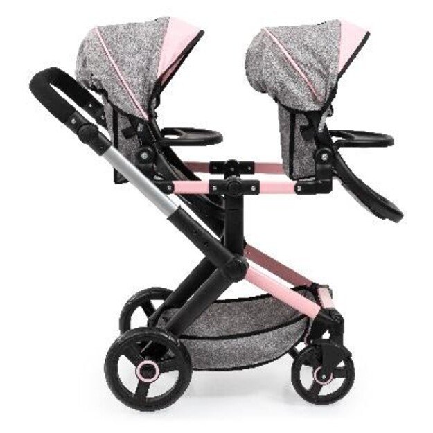 Bayer - Dolls Twin Pram Xeo - Grey (26733AA)