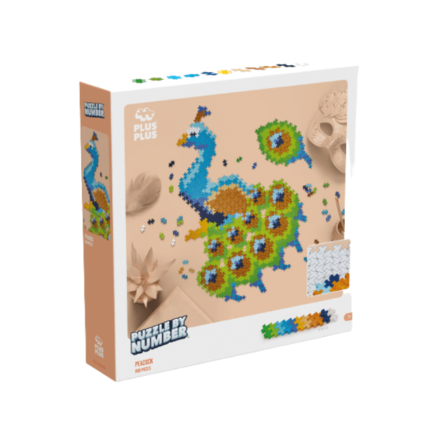 Plus-Plus - Puzzle By Number Peacock 800pcs - (3931)