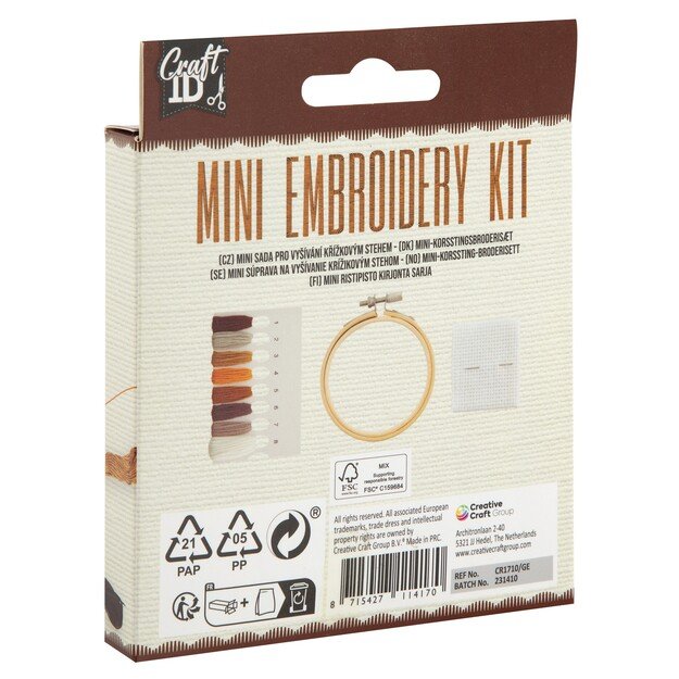 Craft ID - Mini embroidery kit - Butterfly (CR1710)