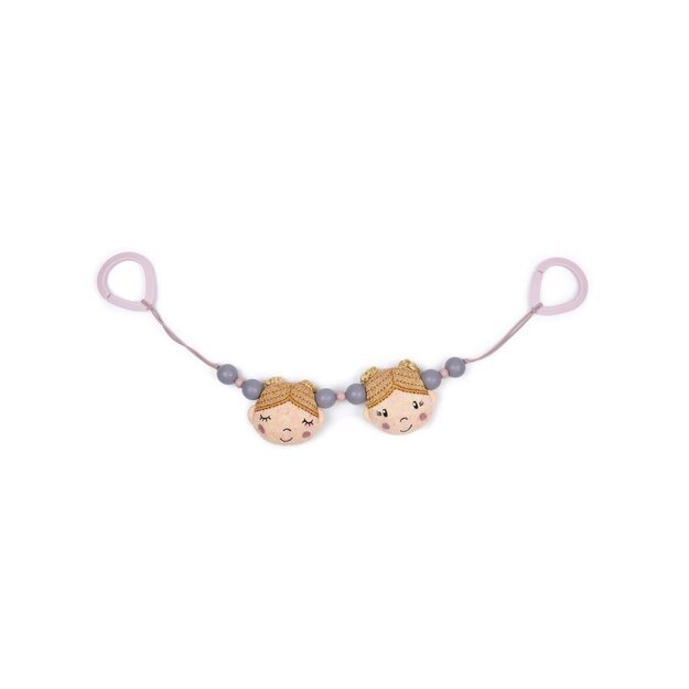 Smallstuff - Stroller Chain Knittet - Soft Rose Ballerina