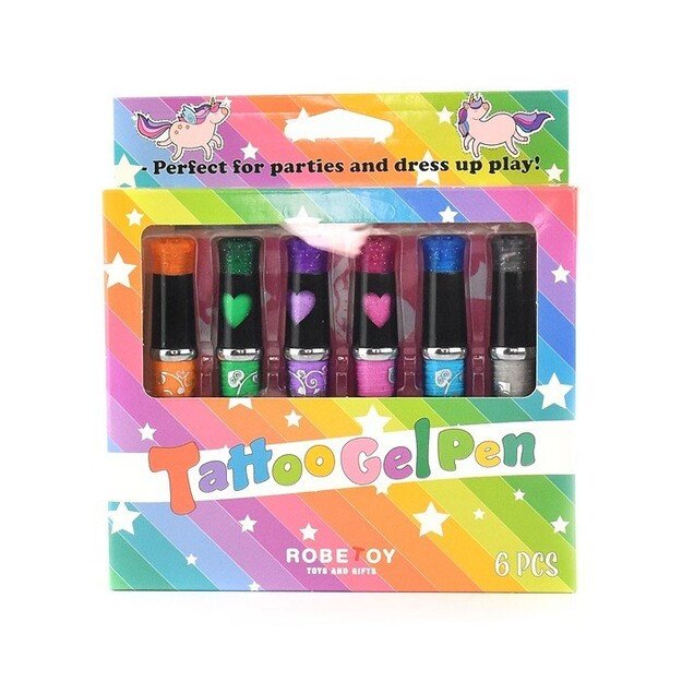 Robetoy - Tattoo Gel Pen Deluxe (6 pcs) (11904)