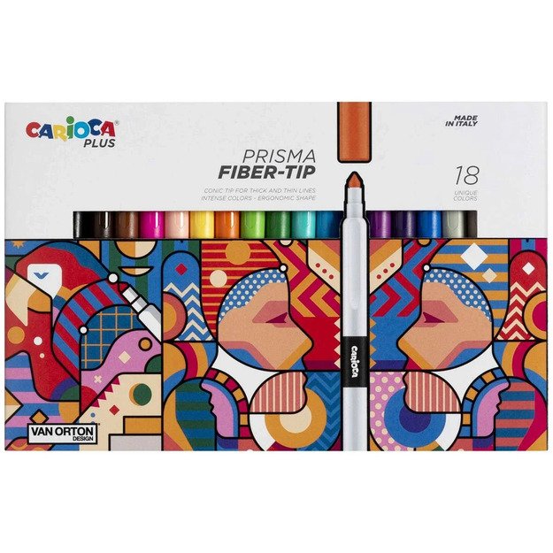 Carioca Plus - Prisma marker, 18 pcs (809302)