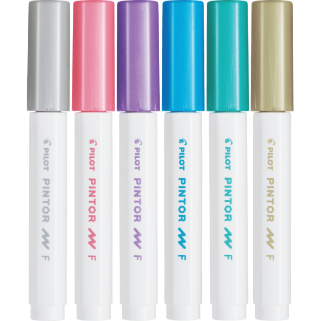 Pilot - Pintor Marker Fine Metal Mix 6 colors (Fine Tip)