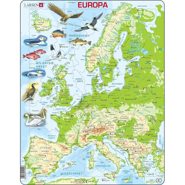 Larsen Puzzle - Europe (87 pcs) (K70)