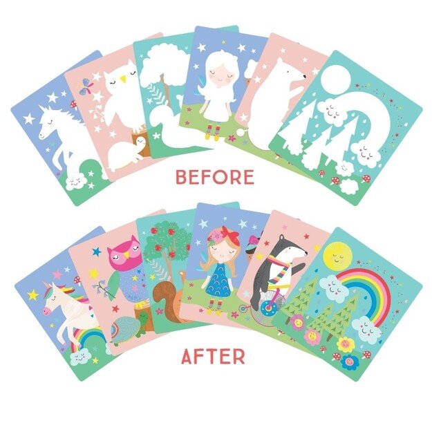 FLOSS & ROCK - Rainbow Fairy Easel Watercard and Pen - (43P6391)