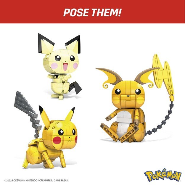 MEGA Contrux - Pokemon build and show Pikachu Evolution Trio (GYH06)