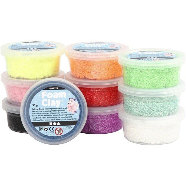 Foam Clay - Glitter - (10 x 35 g) (78890)