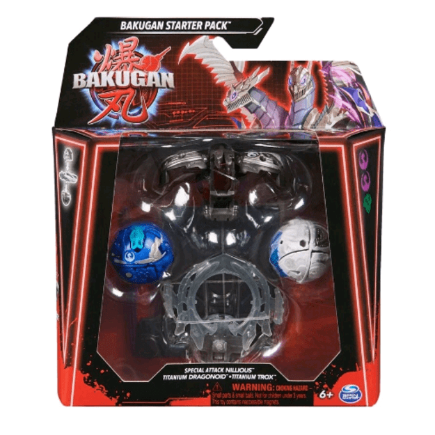 Bakugan - Special Attack Nillious, Titanium Dragonoid & Titanium Trox