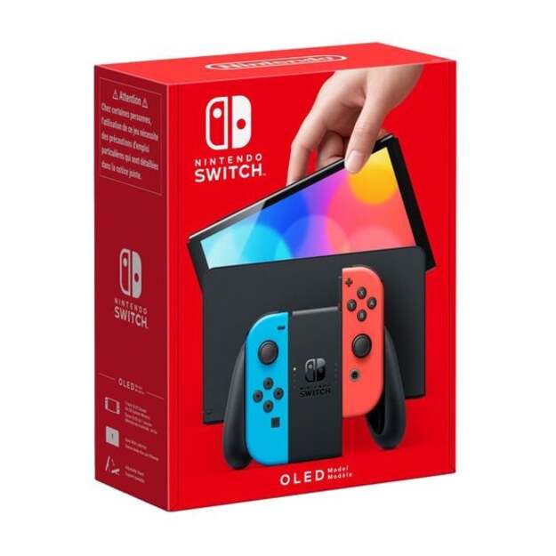 NINTENDO Switch OLED Console - Neon Red/Blue