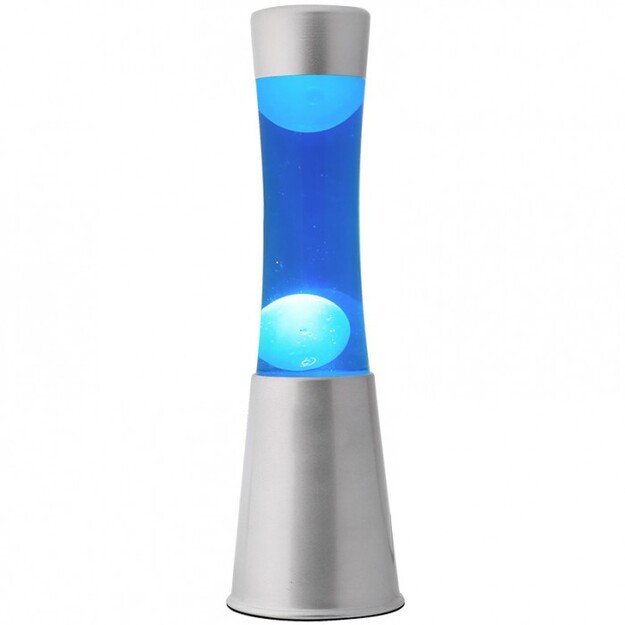 iTotal - Lava Lamp 40 cm - Silver Base, Blue Liquid and White Wax (XL1791)