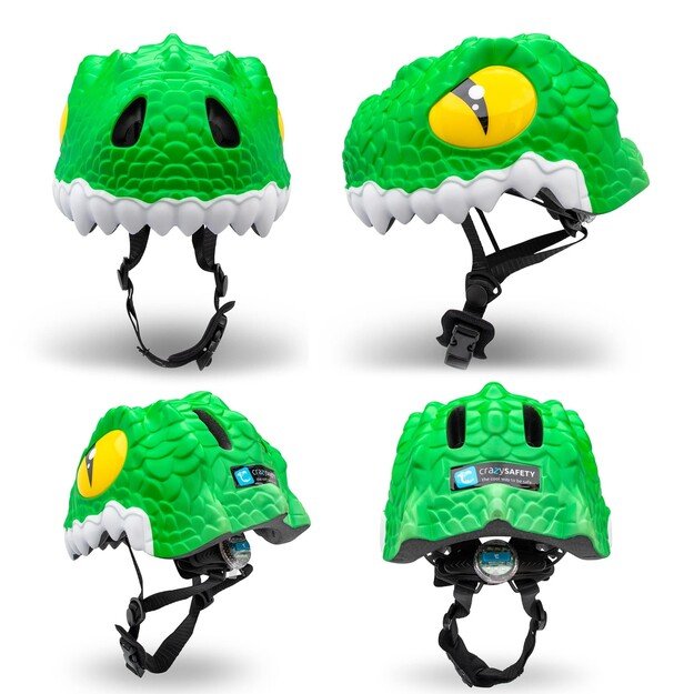 Crazy Safety - Crocodile Bicycle Helmet - Green (100201-04-01)