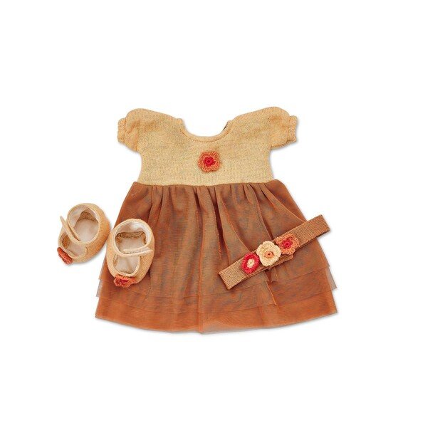 Smallstuff - Doll Clothing, Party Dress w. Shoes And Hair Band