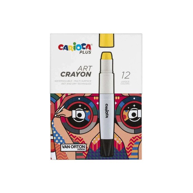 Carioca Plus - Art crayons water-soluble, 12 pcs (809313)