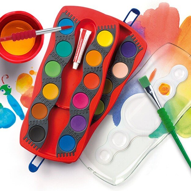 Faber-Castell - Connector paint box 24 colours red