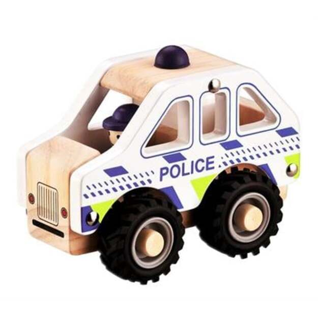 Magni - Wooden police car with rubber wheels (2722)