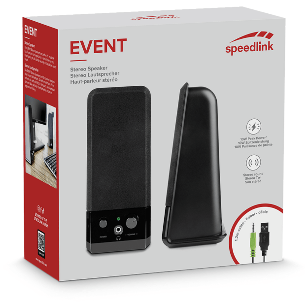 Speedlink - Event USB Powered Stereo Computer PC Speakers