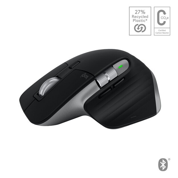 Logitech - MX Master 3S For Mac Performance Wireless Mouse - SPACE GREY