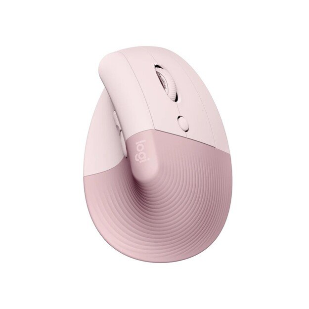 Logitech - Lift Ergo Mouse, Rose/Dark Rose