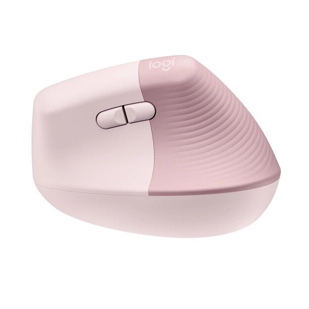 Logitech - Lift Ergo Mouse, Rose/Dark Rose