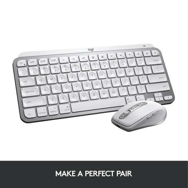 Logitech - MX Keys Mini For Mac Minimalist Wireless Illuminated Keyboard - Nordic Layout