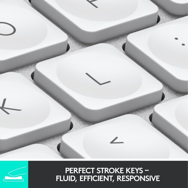Logitech - MX Keys Mini For Mac Minimalist Wireless Illuminated Keyboard - Nordic Layout