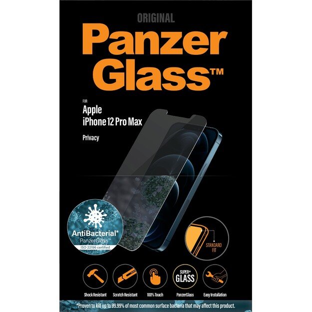 PanzerGlass - Privacy Screen Protector Apple iPhone 12 Pro Max - Standard Fit