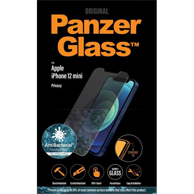 PanzerGlass - Privacy Screen Protector Apple iPhone 12 Mini - Standard Fit