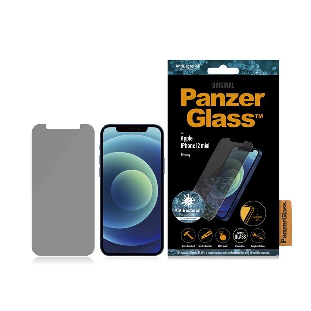 PanzerGlass - Privacy Screen Protector Apple iPhone 12 Mini - Standard Fit