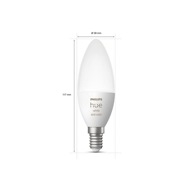 Philips Hue - E14 2-Pack Bulb -  White and Color Ambiance