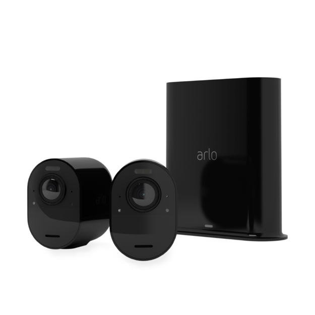 Arlo - Ultra 2 Spotlight Camera 2x Camera Kit - Black