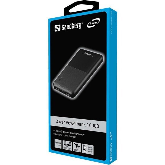 Sandberg - Saver Power Bank 10.000 mAh Black