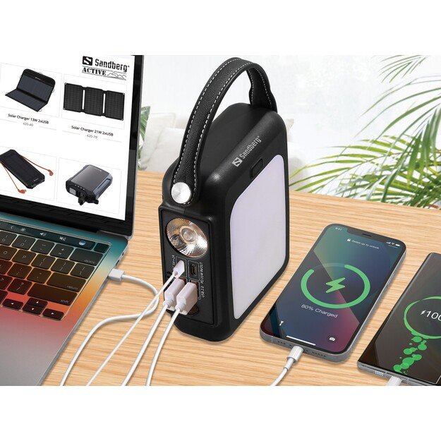 Sandberg - Hand Crank Power Bank 20.000 mAh