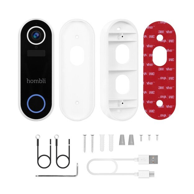 Hombli - Smart Doorbell 2 Promo Pack (Doorbell 2 + Chime 2) White