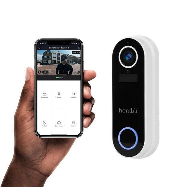 Hombli - Smart Doorbell 2 Promo Pack (Doorbell 2 + Chime 2) White