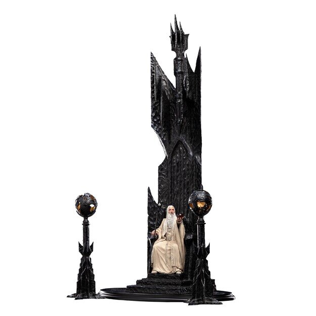 The Lord of the Rings - Saruman the White on Throne Statue