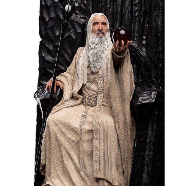 The Lord of the Rings - Saruman the White on Throne Statue