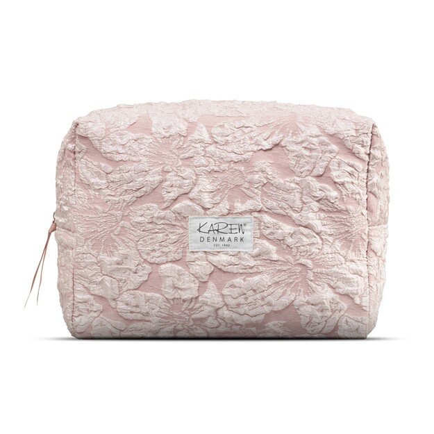 Karen - Toiletry Bag - Pink Brocade